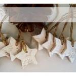5 snowflake ornaments, whit..