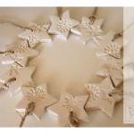 5 snowflake ornaments, whit..