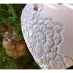 French lace heart XXL- Whit..